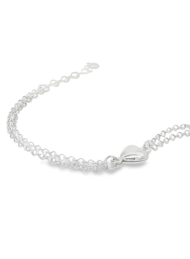 أيه كيه جويلز سوار بتصميم قلب من الفضة عيار 925 - Image 2